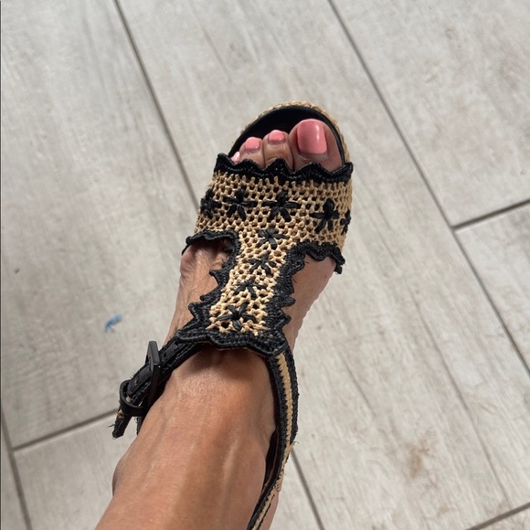 Clergerie Paris Dara Raffia platform sandals made in Morocco - Picture 6 of 13